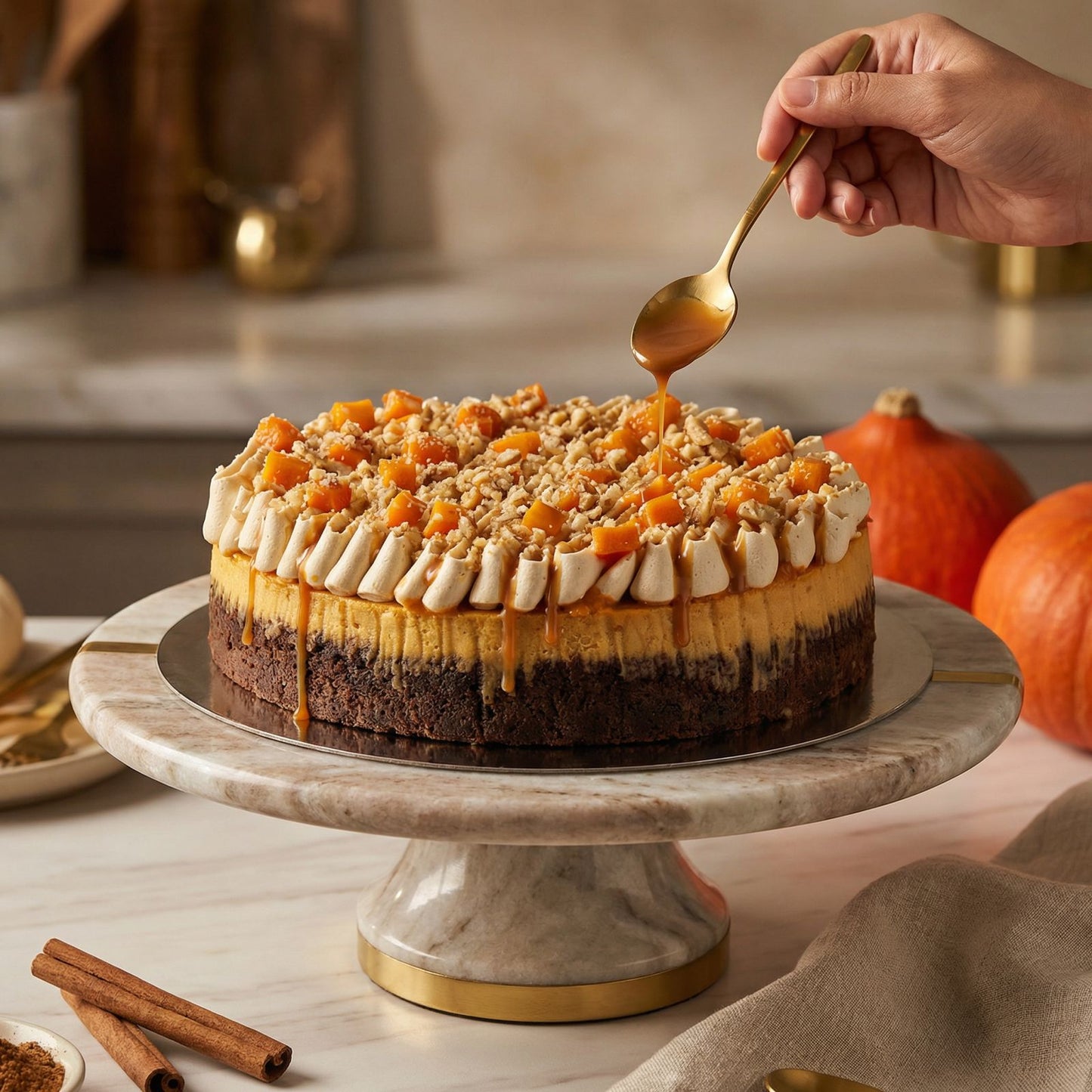 Balkabaklı & Tahinli Cheesecake