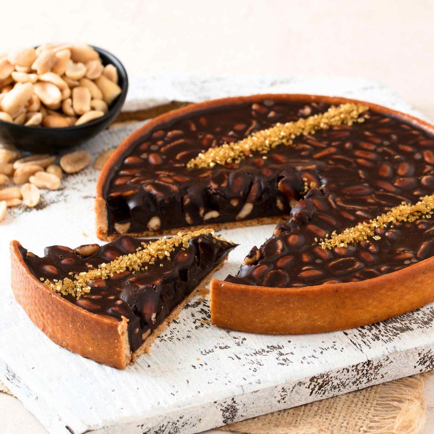 Yer Fıstıklı & Çikolatalı Ganaj Tart